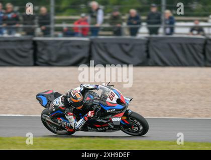 12. Juli 2024: Donnington Park Race Track, Derbyshire. Superbike-Weltmeisterschaft. Bildunterschrift: Michael van der Mark (BMW Motorrad) Bild: Mark Dunn/Alamy Live News Stockfoto