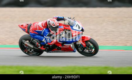 12. Juli 2024: Donnington Park Race Track, Derbyshire. Superbike-Weltmeisterschaft. Bildunterschrift: Iker Lecuona (Team HRC) Bild: Mark Dunn/Alamy Live News Stockfoto