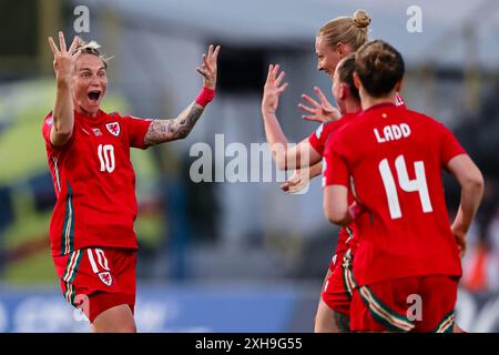 KARLOVAC, Kroatien. Juli 2024. Während des Qualifikationsspiels der UEFA Women's Euro 2025 in der Liga B zwischen Kroatien und Wales Women im Stadion Branko Čavlović-Čavlek in Kroatien am 12. Juli 2024. (Bild von Ashley Crowden/FAW) Credit: Football Association of Wales/Alamy Live News Stockfoto