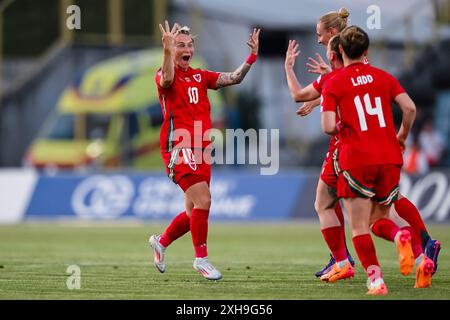 KARLOVAC, Kroatien. Juli 2024. Während des Qualifikationsspiels der UEFA Women's Euro 2025 in der Liga B zwischen Kroatien und Wales Women im Stadion Branko Čavlović-Čavlek in Kroatien am 12. Juli 2024. (Bild von Ashley Crowden/FAW) Credit: Football Association of Wales/Alamy Live News Stockfoto