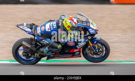 12. Juli 2024: Donnington Park Race Track, Derbyshire. Superbike-Weltmeisterschaft. Bildunterschrift: Dominique Aegerter (GRT Yamaha) Bild: Mark Dunn/Alamy Live News Stockfoto