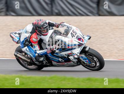 12. Juli 2024: Donnington Park Race Track, Derbyshire. Superbike-Weltmeisterschaft. Bildunterschrift: Scott Redding (Bonovo BMW) Bild: Mark Dunn/Alamy Live News Stockfoto