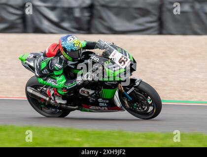 12. Juli 2024: Donnington Park Race Track, Derbyshire. Superbike-Weltmeisterschaft. Bildunterschrift: Tito Rabat (Puccetti Kawasaki) Bild: Mark Dunn/Alamy Live News Stockfoto