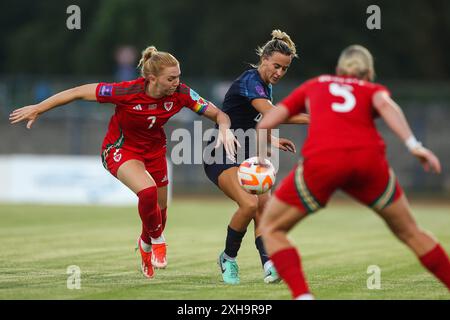 Karlovac, Kroatien. Juli 2024. Qualifikation für die Frauen-Europameisterschaft 2025, Spiel zwischen Kroatien und Wales im Branko Cavlovic-Cavlek Stadion in Karlovac, Kroatien, am 12. Juli 2024. Foto: Luka Stanzl/PIXSELL Credit: Pixsell/Alamy Live News Stockfoto