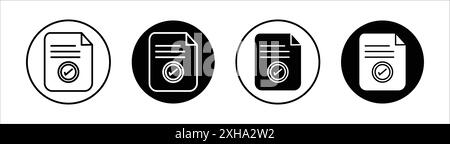Symbol Vektorsymbole oder Zeichensätze in Schwarzweiß-Umrandung zulassen Stock Vektor