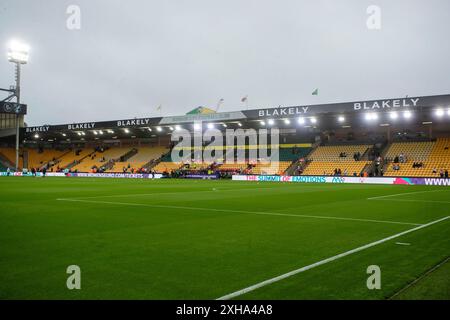 Eine allgemeine Ansicht des Norwich City Football Club Grounds vor dem Spiel der UEFA Women European Championship Gruppe 3 zwischen England Frauen und der Republik Irland in Carrow Road, Norwich am Freitag, den 12. Juli 2024. (Foto: David Watts | MI News) Credit: MI News & Sport /Alamy Live News Stockfoto