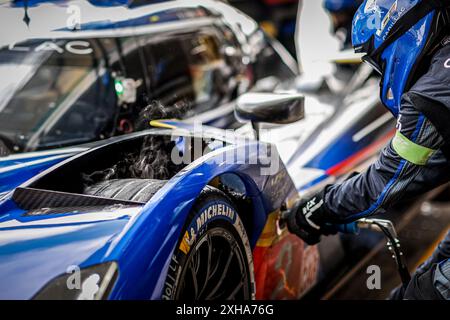 michelin, Reifen, pneu, Cadillac Racing #02, Hypercar, während der Rolex 6 Stunden von Sao Paulo 2024, 5. Runde der FIA-Langstrecken-Weltmeisterschaft 2024, vom 12. bis 14. Juli 2024 auf dem Autodromo Jose Carlos Pace in Interlagos, Brasilien Stockfoto