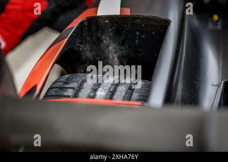 michelin, Reifen, pneu, Toyota Gazoo Racing, Toyota GR010 - Hybrid #07, Hypercar, während der Rolex 6 Stunden von Sao Paulo 2024, 5. Runde der FIA-Langstrecken-Weltmeisterschaft 2024, vom 12. Bis 14. Juli 2024 auf dem Autodromo Jose Carlos Pace in Interlagos, Brasilien Stockfoto