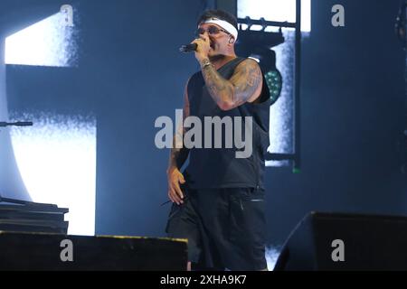 Geolier, alias Emanuele Palumbo, tritt am 12. Juli 2024 im Sonic Park 2024 in Stupinigi (TO), Italien auf. Stockfoto