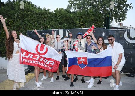 Split, Kroatien, 120724. Der erste Abend des 10. Ultra Europe Electronic Music Festivals. Foto: SASA Buric / CROPIX Split Kroatien Copyright: XxSasaxBuricx/xCROPIXx Ultra europe47-120724 Stockfoto