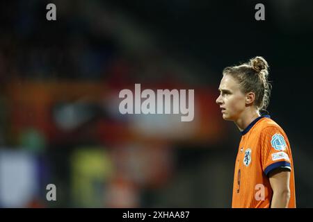 SITTARD - Vivianne Miedema aus Holland während des Qualifikationsspiels für die Europameisterschaft zwischen den Niederlanden (W) und Italien (W) im Fortuna Sittard Stadium am 12. Juli 2024 in Sittard, Niederlande. ANP BART STOUTJESDIJK Credit: ANP/Alamy Live News Stockfoto