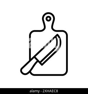 Schneidbrett-Symbol-Vektor-Designvorlage in weißem Hintergrund Stock Vektor