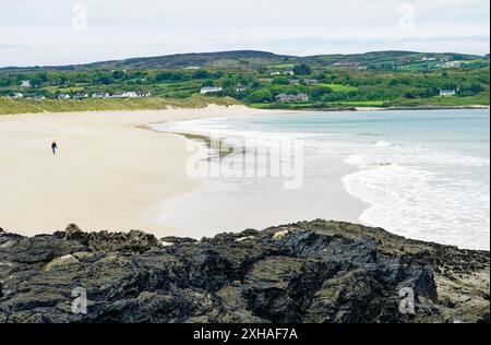 Strand in Culdaff auf der Halbinsel Inishowen, Nord-Donegal, Irland Stockfoto