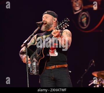 Quebec City, Kanada. Juli 2024. Zac Brown tritt am 8. Tag des Festivals d'été de Québec am 11. Juli 2024 in Québec auf. Foto: C Flanigan/imageSPACE/SIPA USA Credit: SIPA USA/Alamy Live News Stockfoto