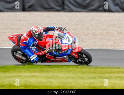 12. Juli 2024: Donnington Park Race Track, Derbyshire. Superbike-Weltmeisterschaft. Bildunterschrift: Iker Lecuona (Team HRC) Bild: Mark Dunn/Alamy Live News Stockfoto