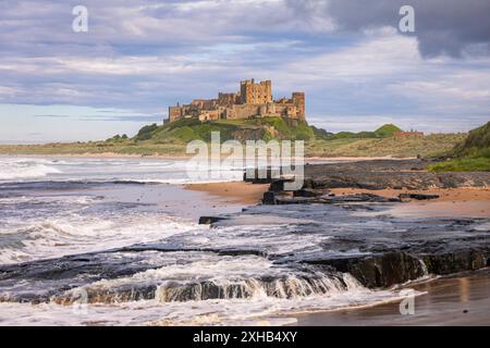 Bamburgh Castle an der Northumberland-Küste Nordosten Englands Großbritannien Stockfoto