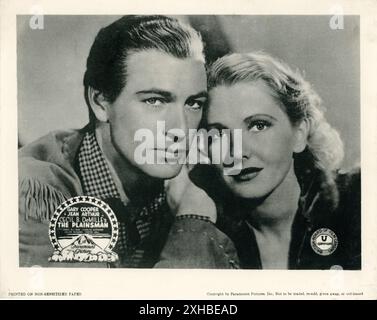 GARY COOPER als Wild Bill Hickok und JEAN ARTHUR als Calamity Jane in THE PLAINSMAN 1936 Regisseur CECIL B. DeMille Paramount Pictures Stockfoto