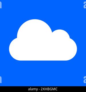 Cloud Computing-Symbol auf blauem Hintergrund Stock Vektor