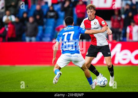 Rotterdam, Niederlande. Juli 2024. Rotterdam - Jan Plug of Feyenoord während des zweiten Freundschaftsspiels zur Vorbereitung der Eredivisie-Saison 2024/2025 zwischen Feyenoord und KRC Genk am 13. Juli 2024 im Stadion Feijenoord de Kuip in Rotterdam, Niederlande Credit: Box to Box Pictures/Alamy Live News Stockfoto