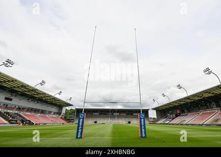 Leigh, Großbritannien. Juli 2024. Eine allgemeine Ansicht des Leigh Sports Village vor dem Spiel der Betfred Super League Runde 17 Leigh Leopards gegen Huddersfield Giants im Leigh Sports Village, Leigh, Großbritannien, 13. Juli 2024 (Foto: Cody Froggatt/News Images) in Leigh, Großbritannien am 13. Juli 2024. (Foto: Cody Froggatt/News Images/SIPA USA) Credit: SIPA USA/Alamy Live News Stockfoto