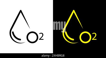 Abbildung des Symbols Sauerstoff O2. Stock Vektor