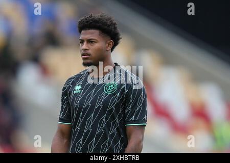 Rhian Brewster von Sheffield United während des Freundschaftsspiels von York City FC gegen Sheffield United FC vor der Saison im LNER Community Stadium, York, England, Vereinigtes Königreich am 13. Juli 2024 Credit: Every Second Media/Alamy Live News Stockfoto