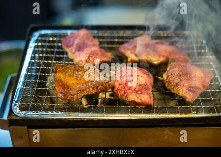 Wagyu Rindfleisch gegrilltes Restaurant Stockfoto