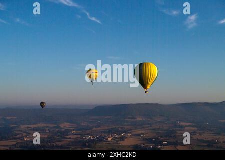 28. Europäisches Ballonfestival in Igualada 10.-13.2024 28. Europäisches Ballonfestival in Igualada Juli 10-13 ,2024 mehr als 40 Aerostatikballons aus ganz Spanien, Europa, und die Welt nimmt am 28. Europäischen Ballonfestival Teil, das am 11. Juli 2024 in Igualada, Spanien, stattfindet Stockfoto