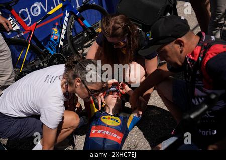 Blockhaus, Italien. Juli 2024. Realini Gaia (Lidl - Trek Team) während der 7. Etappe der Giro d'Italia Women, von Lanciano bis Blockhaus Italien Samstag, 13. Juli 2024. Sport - Radsport . (Foto: Marco Alpozzi/Lapresse) Credit: LaPresse/Alamy Live News Stockfoto