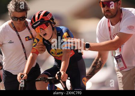 Realini Gaia (Lidl - Trek Team) die 7. Etappe der Giro d'Italia Women, von Lanciano bis Blockhaus Italien Samstag, 13. Juli 2024. Sport - Radsport . (Foto: Massimo Paolone/LaPresse) Credit: LaPresse/Alamy Live News Stockfoto