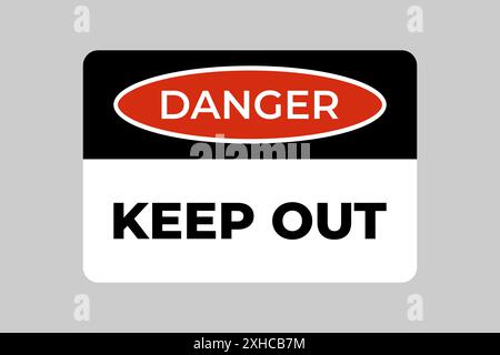 Gefahrenschild isoliert – fernhalten. Vektorabbildung Stock Vektor