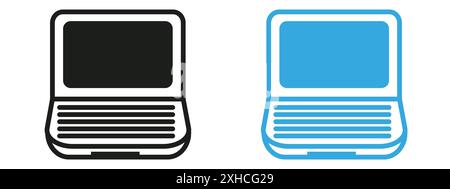Kein Computerzeichen Vektorsymbol oder Zeichensatzsammlung in Schwarzweiß-Umrandung Stock Vektor