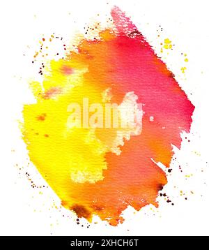 Abstrakte Aquarell Hintergrundtextur in Herbstfarben Stockfoto