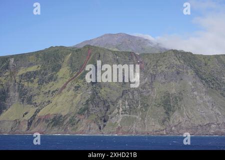 Edinburgh of the Seven Seas ist die einzige Siedlung der Insel Tristand da Cunha, einem Teil des britischen Overseas Territory St. Helena, Ascension Stockfoto