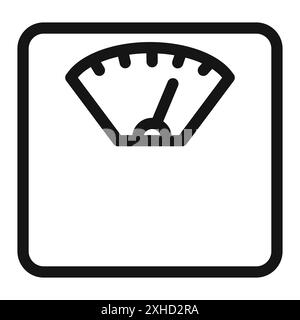 Symbol skalieren Sammlung von Vektorsymbolen oder Zeichensätzen in Schwarzweiß-Umrandung Stock Vektor