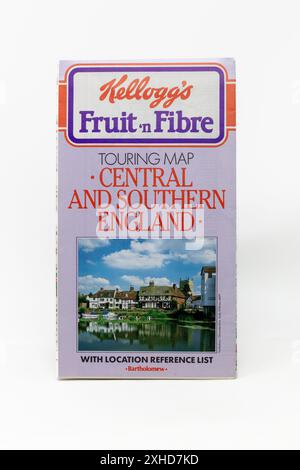 Kellogg's Fruit n Fibre - Central & Southern England Touring Map. Stockfoto