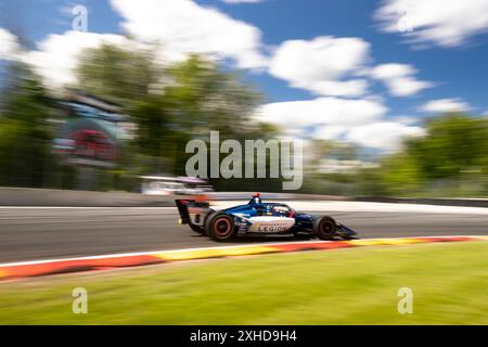Elkhart Lake, Wi, USA. Juni 2024. LINUS LUNDQVIST (R) (8) aus Stockholm, Schweden, fährt während eines Trainings für den XPEL Grand Prix auf der Road America in Elkhart Lake WI auf der Strecke. (Kreditbild: © Walter G. Arce Sr./ASP via ZUMA Press Wire) NUR REDAKTIONELLE VERWENDUNG! Nicht für kommerzielle ZWECKE! Stockfoto