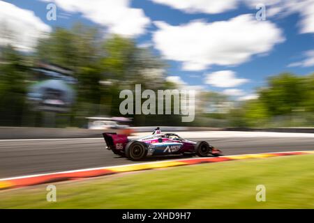 Elkhart Lake, Wi, USA. Juni 2024. HELIO CASTRONEVES (66) aus Sao Paulo, Brasilien, fährt während eines Trainings für den XPEL Grand Prix auf der Road America in Elkhart Lake WI auf der Strecke. (Kreditbild: © Walter G. Arce Sr./ASP via ZUMA Press Wire) NUR REDAKTIONELLE VERWENDUNG! Nicht für kommerzielle ZWECKE! Stockfoto