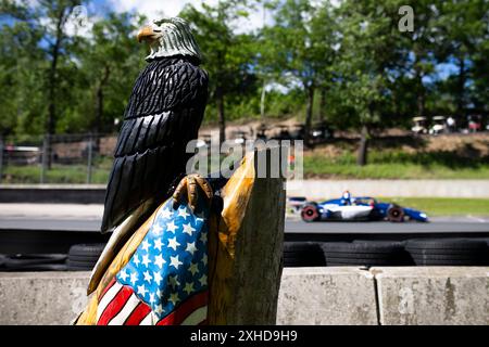 Elkhart Lake, Wi, USA. Juni 2024. LINUS LUNDQVIST (R) (8) aus Stockholm, Schweden, fährt während eines Trainings für den XPEL Grand Prix auf der Road America in Elkhart Lake WI auf der Strecke. (Kreditbild: © Walter G. Arce Sr./ASP via ZUMA Press Wire) NUR REDAKTIONELLE VERWENDUNG! Nicht für kommerzielle ZWECKE! Stockfoto