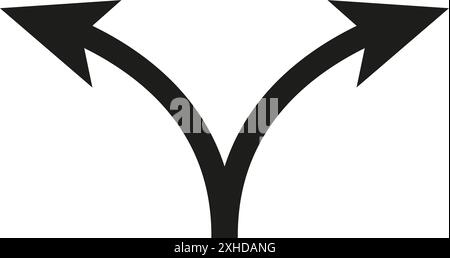Pfeil, zweiseitig, Richtungssymbolzeichen Symbolvektor. Flaches Design. Vektorillustration auf weißem Hintergrund Stock Vektor