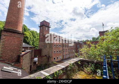 Masson Mill, Derwent Valley Mills, ein Weltkulturerbe. , River Derwent, Matlock Bath, Derbyshire, England, UK Stockfoto