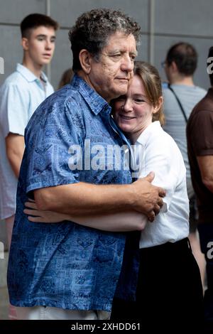 Madrid, Spanien. Juli 2024. Pedro Casablanc und Nagore Aranburu nehmen am San Sebastian Film Festival 2024 an der Academia de Cine in Madrid Teil. Quelle: SOPA Images Limited/Alamy Live News Stockfoto