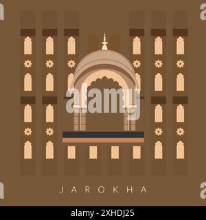 Jharokha – Window Elements – Stock Illustration als EPS 10-Datei Stock Vektor