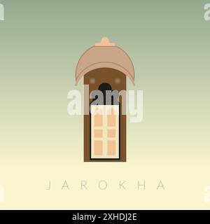 Jharokha – Window Elements – Stock Illustration als EPS 10-Datei Stock Vektor