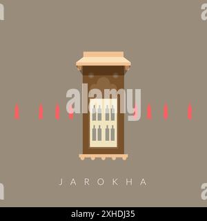 Jharokha – Window Elements – Stock Illustration als EPS 10-Datei Stock Vektor