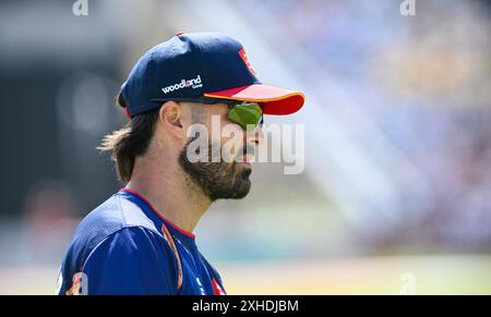 Hove UK 13. Juli 2024 - Shane Snater of Essex während des Cricket-Spiels Vitality T20 Blast zwischen Sussex Sharks und Essex auf dem 1. Central County Ground in Hove: Credit Simon Dack /TPI/ Alamy Live News Stockfoto