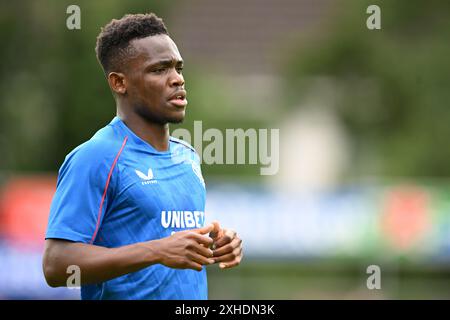 WEZEP - Rabbi Matondo vom Rangers FC während des Freundschaftsspiels zwischen Ajax und Rangers FC im Sportpark Mulderssingel am 13. Juli 2024 in Wezep, Niederlande. ANP GERRIT VAN KÖLN Stockfoto