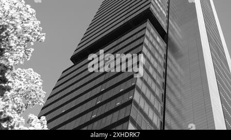 Madrid, Spanien. Juli 2024. Blick auf den Torre Cepsa auf dem Paseo de la Castellana in Madrid, im Finanzkomplex der 4 Türme. 13. Juli 2024 in Spanien (Foto: Oscar Gonzalez/SIPA USA) Credit: SIPA USA/Alamy Live News Stockfoto