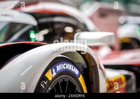 michelin, Reifen, pneu, während der Rolex 6 Stunden von Sao Paulo 2024, 5. Runde der FIA-Langstrecken-Weltmeisterschaft 2024, vom 12. Bis 14. Juli 2024 auf dem Autodromo Jose Carlos Pace in Interlagos, Brasilien Stockfoto