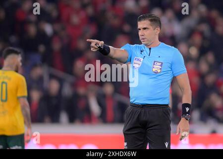 Curitiba, Brasilien. Juli 2024. Schiedsrichter Bruno Arleu de Araujo bei Athletico und Ypiranga. Rückspiel der 3. Runde der Copa do Brasil 2024. Mario Celso Petraglia Stadion in Curitiba, Paraná. Quelle: Reinaldo Reginato/FotoArena/Alamy Live News Stockfoto